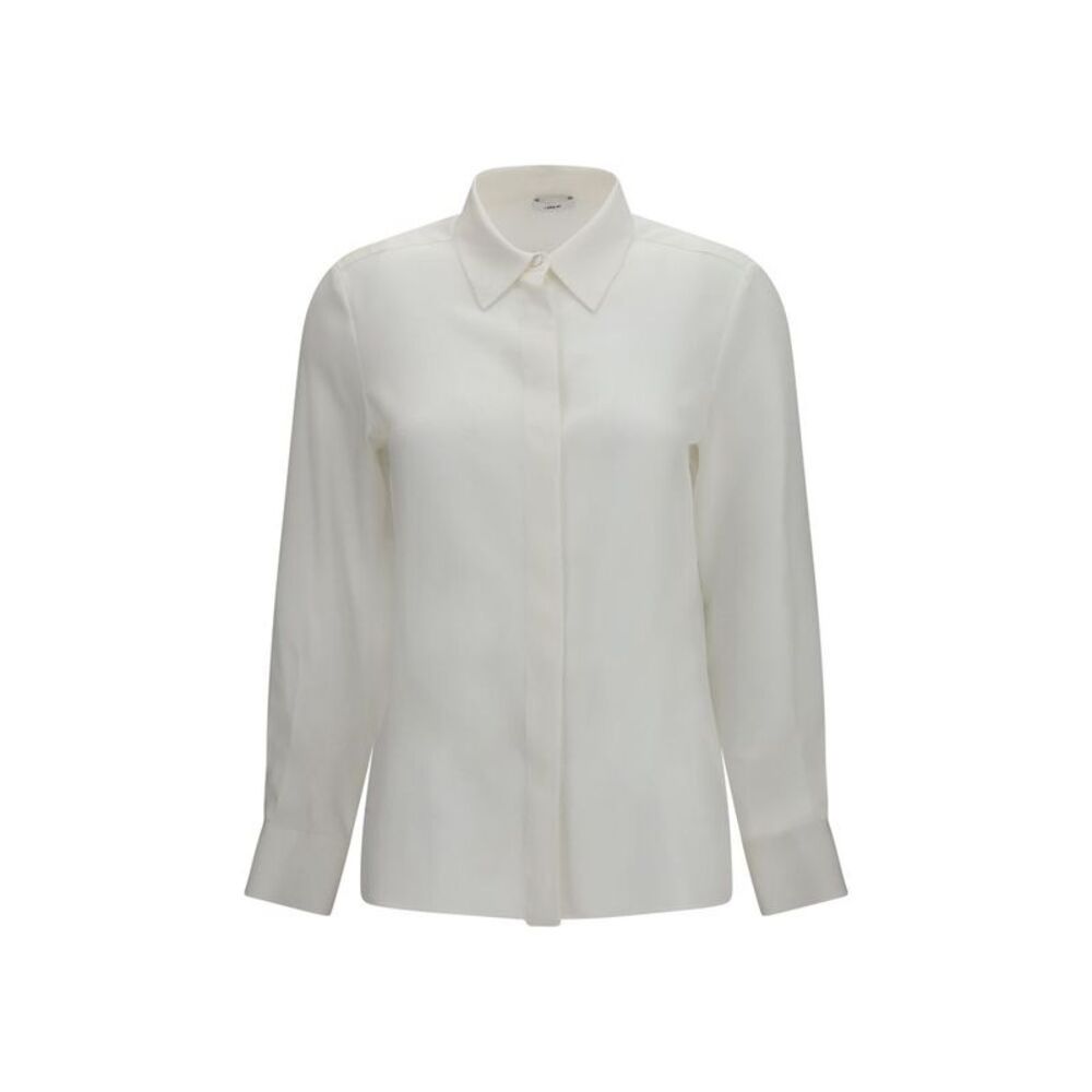 Lardini White Silk Dress Women's Shirt